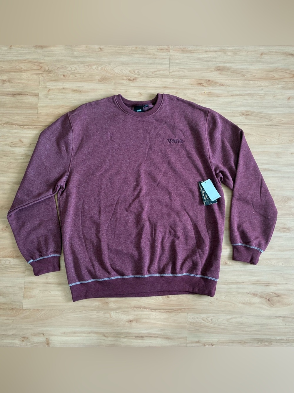 Vans Men's Burgundy Crewneck Sweatshirt XL